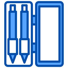 Pencil case blue style icon