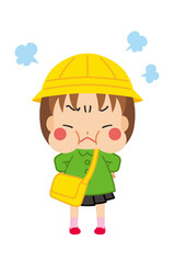 頬を膨らませてプンプン怒っている可愛い幼稚園児の男の子のイラスト 白背景 Wall Mural ぽこたぽこ 頬を膨らませてプンプン怒っている可愛い幼稚園児の男の子のイラスト 白背景 Wall Mural ぽこたぽこ