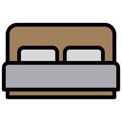 Bed color line style icon