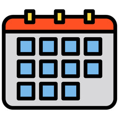 Calendar color line style icon