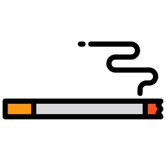 Cigarette color line style icon