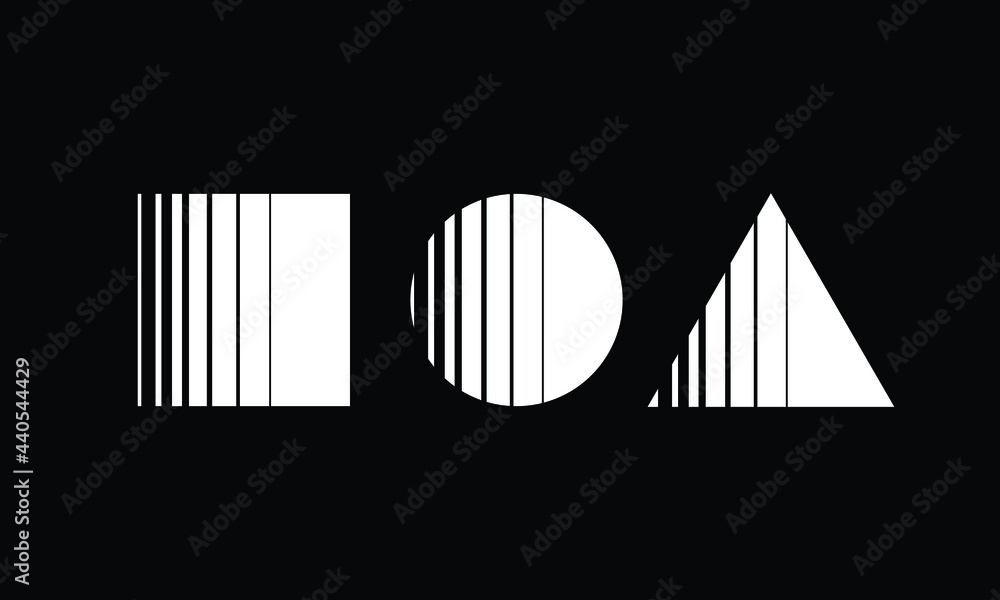 Poster line gradient basic shape with minimalist abstract pattern in it. geometric element for modern and t