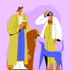 friend person meet with dog