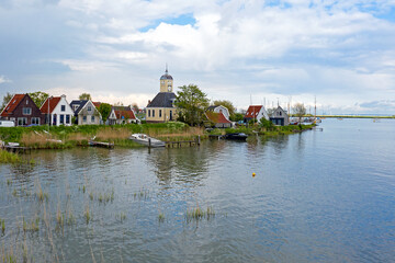Fototapeta na wymiar The ancient village Durgerdam at the IJsselmeer in the Netherlands