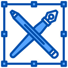 Graphic design blue style icon