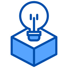 Packaging blue style icon