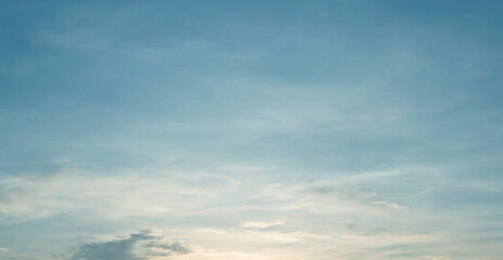 Naklejka na ściany i meble Blue sky background and white clouds soft focus