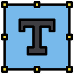 Text tool color line style icon