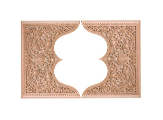  Pattern of flower carved on wood background luxurious