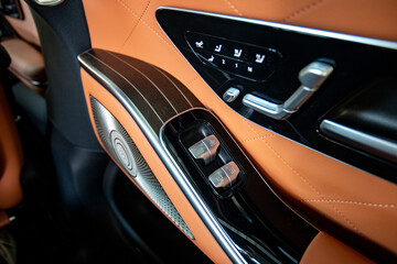 seat adjustment button control switch in luxury car