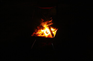 Bonfire at the campsite