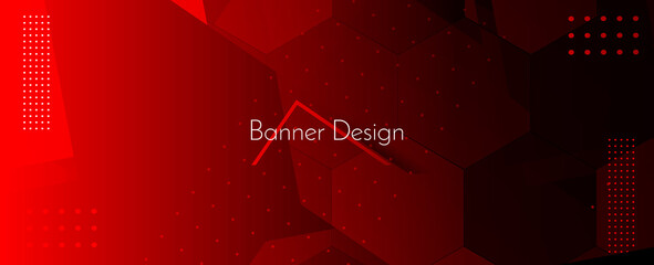 Modern stylish abstract red geometric elegant banner pattern background vector