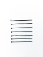Nails on white background 