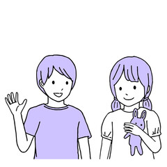 Fototapeta premium 子供のイラスト