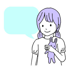 子供のイラスト　吹き出し