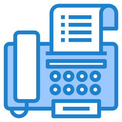 Fax blue style icon