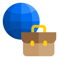 Globe flat style icon