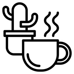 coffee outline style icon