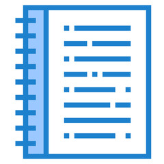 Notebook blue style icon