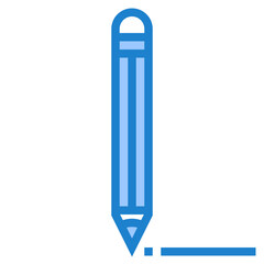 Pencil blue style icon