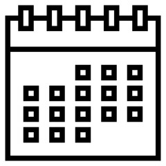 Carlendar outline style icon