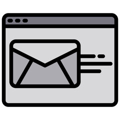 Email color line style icon