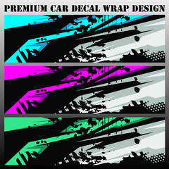 Car wrap graphic racing abstract background for wrap and vinyl sticker