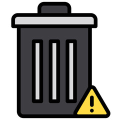 Trash color line style icon