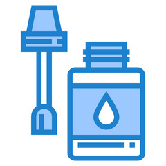 Fototapeta premium Glue blue style icon