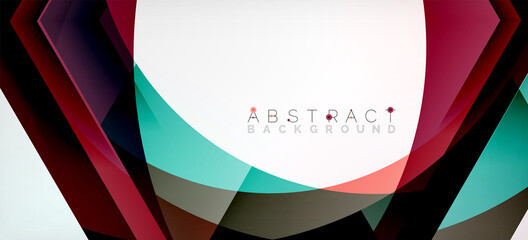 Vector color hexagons geometric abstract background