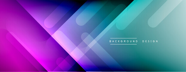 Dynamic lines abstract background. 3D shadow effects and fluid gradients. Modern overlapping forms