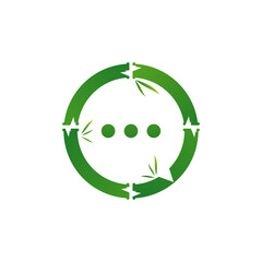 Chat Bamboo logo vector template, Creative Bamboo logo design concepts