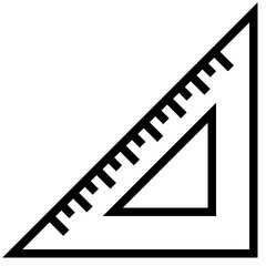 Ruler outline style icon