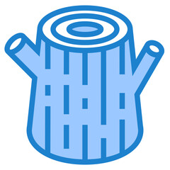 Log blue style icon
