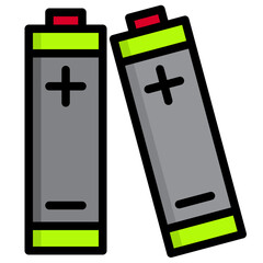 Battery color line style icon