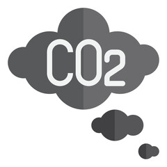 CO2 flat style icon