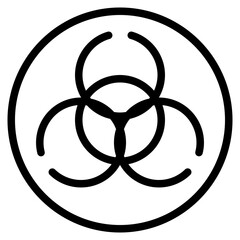 Biohazard outline style icon