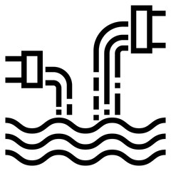 Dischange outline style icon