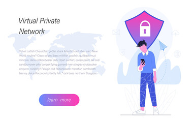 Virtual private network vector illustration on white background
