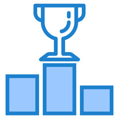 Podium blue style icon
