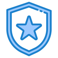 Shield blue style icon