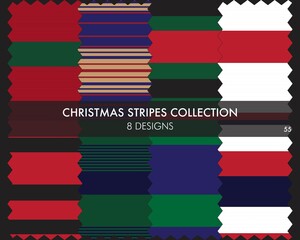 Christmas Stripe Seamless Pattern Collection