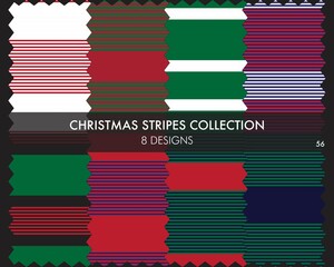 Christmas Stripe Seamless Pattern Collection
