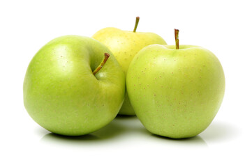 green apples isolated on white
