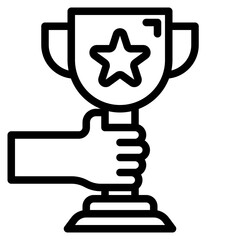 Trophy outline style icon