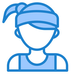 Female runner blue style icon