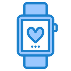 Smartwatch HR blue style icon