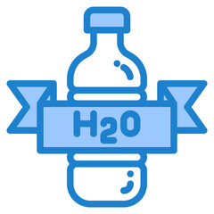 Water bottle blue style icon
