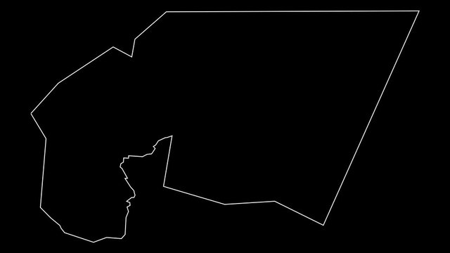 Tagant Mauritania region map outline animation