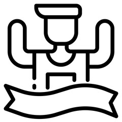 Finish line outline style icon